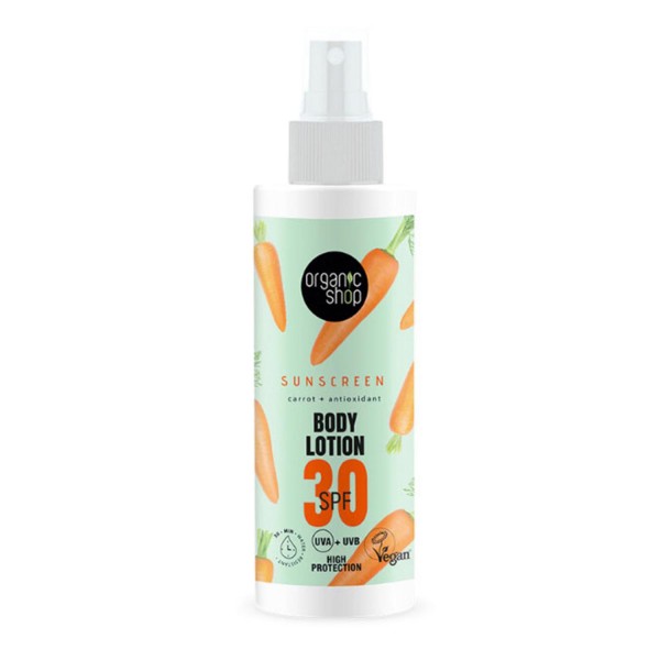 Organic shop carrot locion corporal spf30 150ml