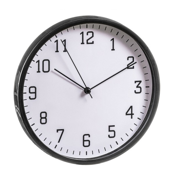 Reloj pared negro/blanco ø21,5 cm (pack 2 unidades)